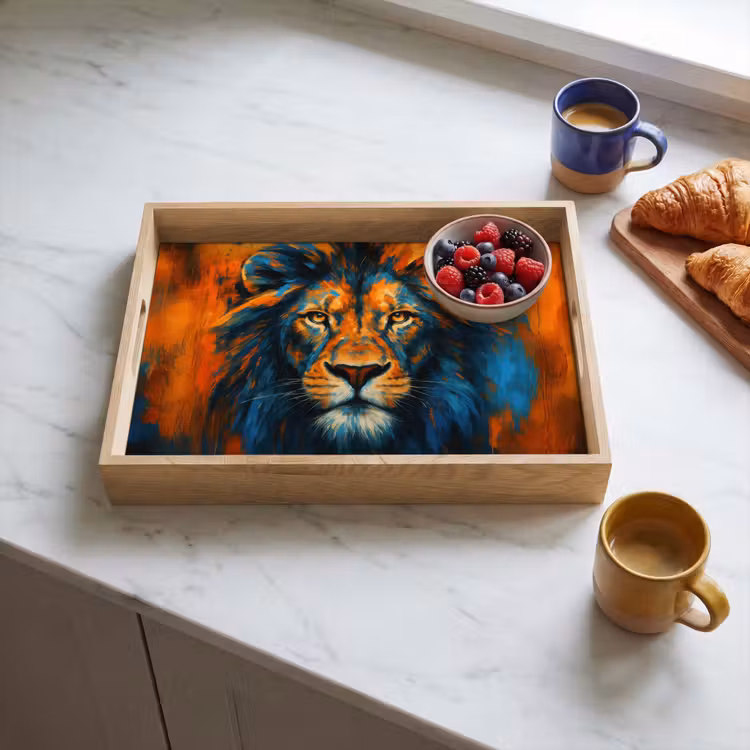 Tray - Painting - Lion head - Orange — 3
