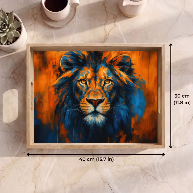 Tray - Painting - Lion head - Orange — 7
