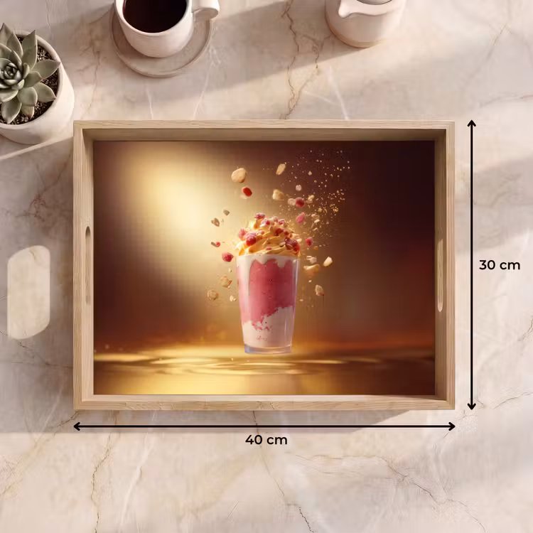 Tray - Raspberry - Smoothie - Drink - Pink — 8
