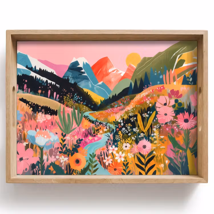 Tray - River - Depth - Flowers — 1
