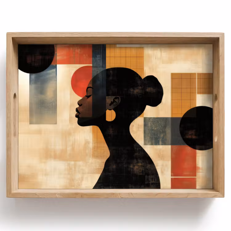 Tray - Side view - Woman - Shapes — 1