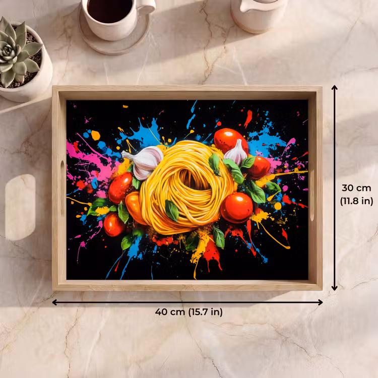 Tray - Spaghetti - Graffiti - Paint - Colorful - Food - Modern — 7