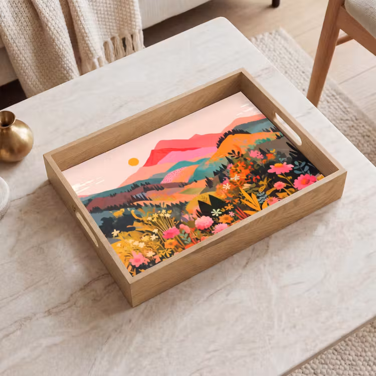 Tray - Sunset - Mountain valley - Contrast — 2