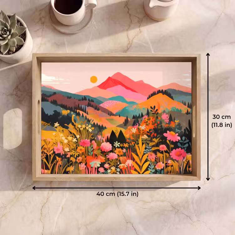Tray - Sunset - Mountain valley - Contrast — 7