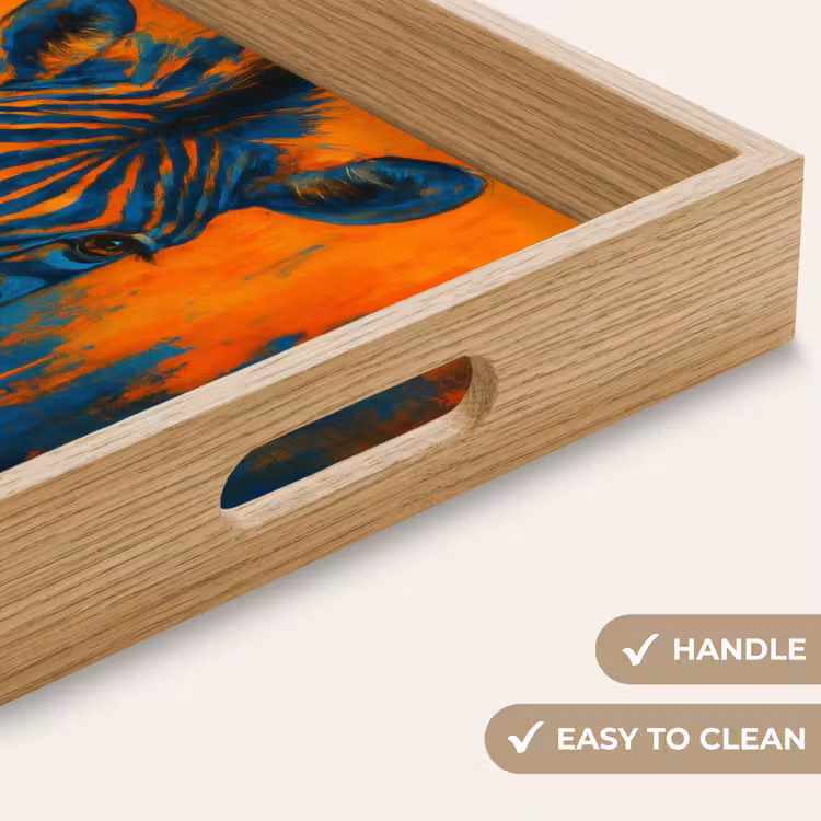 Tray - Zebra - Abstract - Blue — 9