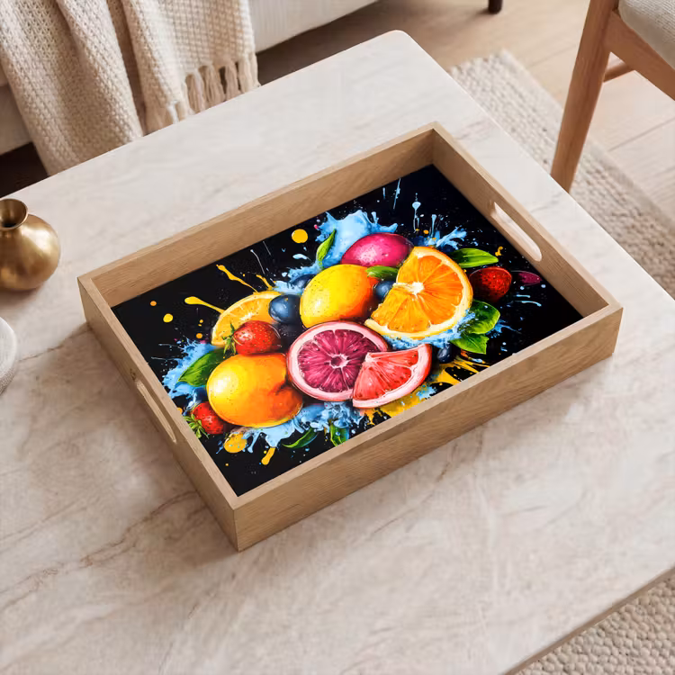 Tray - Fruit - Graffiti - Colorful - Orange - Strawberry - Abstract — 2