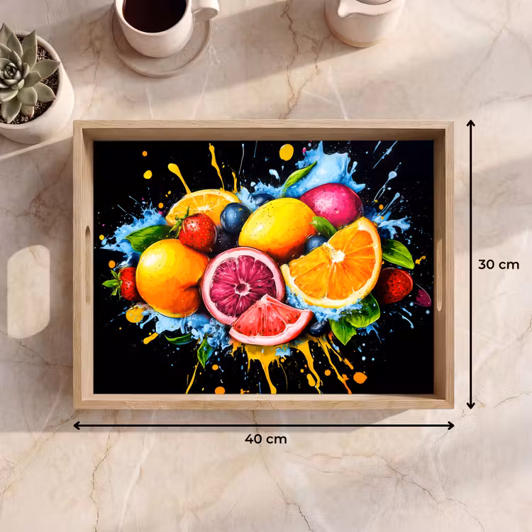 Tray - Fruit - Graffiti - Colorful - Orange - Strawberry - Abstract — 8