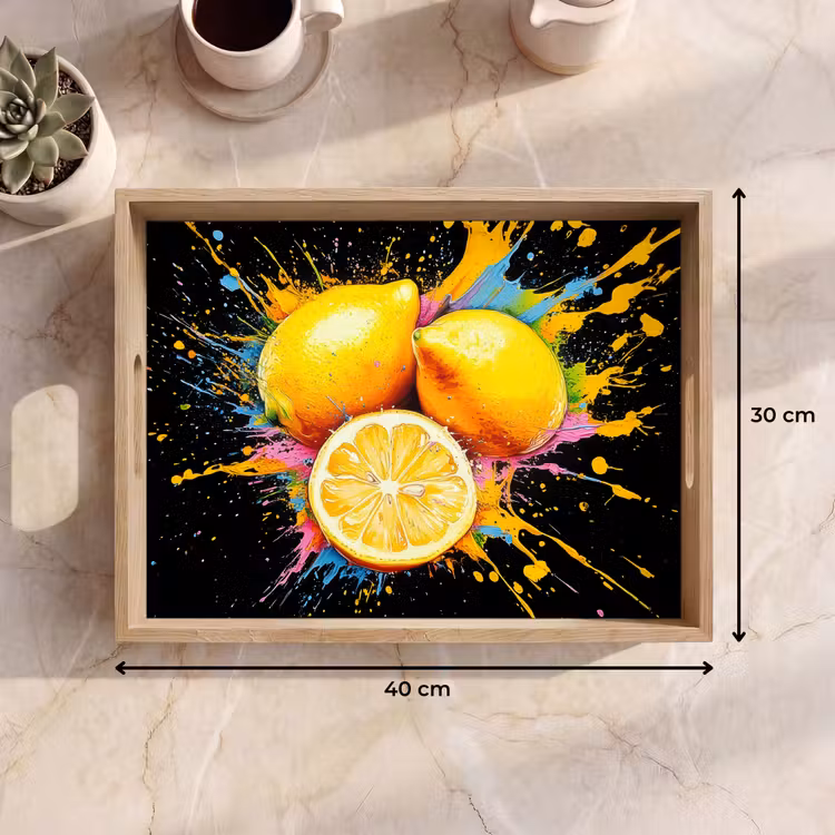 Tray - Lemon - Graffiti - Colorful - Paint - Modern — 8