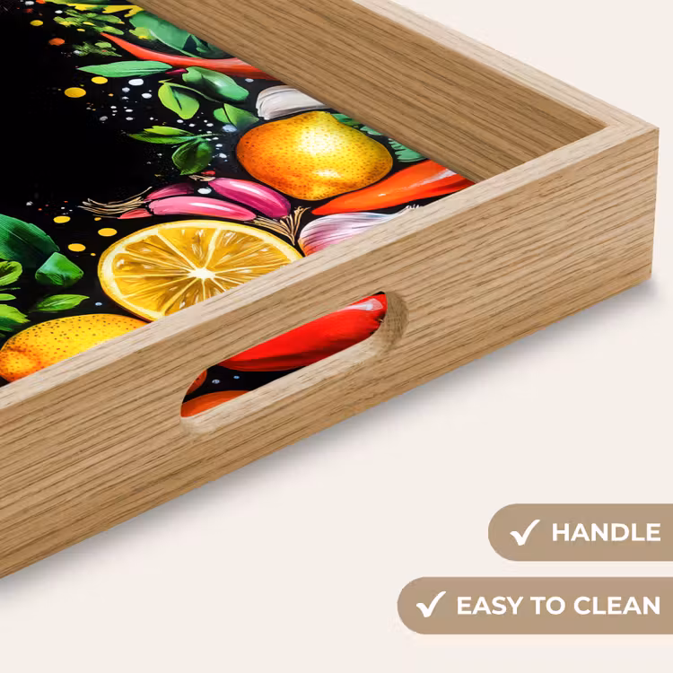 Tray - Lemons - Pepper - Herbs - Graffiti - Paint - Abstract — 9