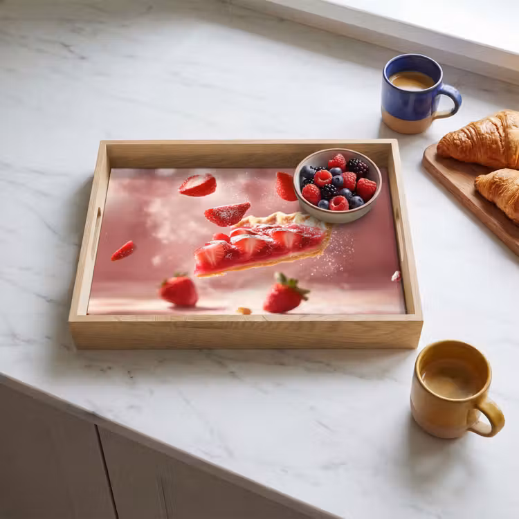 Tray - Strawberry - Cake - Food - Pink — 3