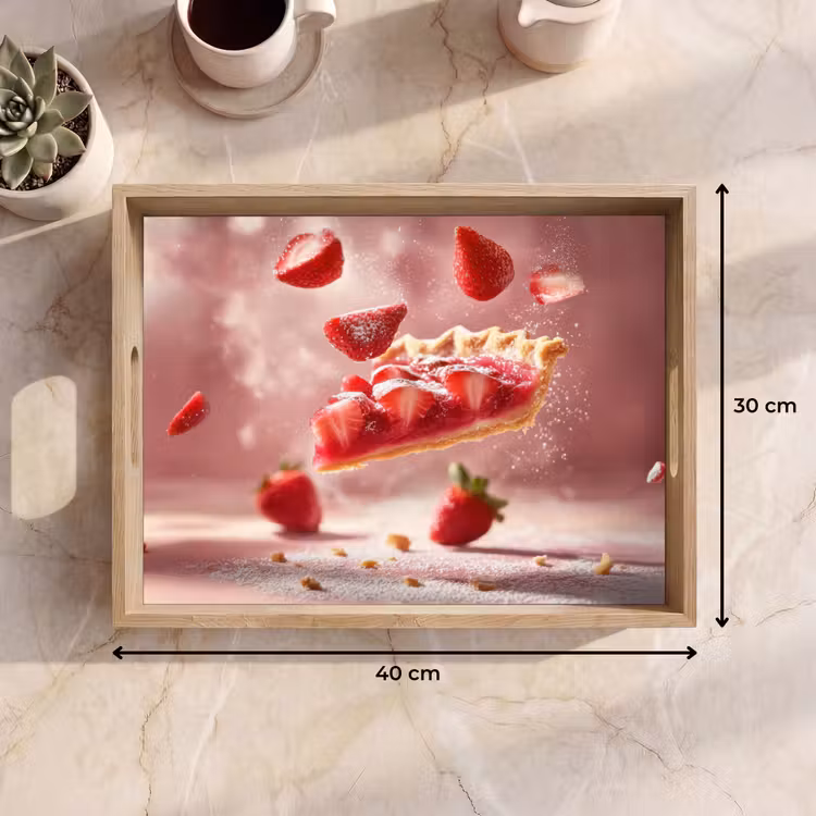 Tray - Strawberry - Cake - Food - Pink — 8