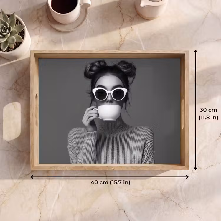 Tray - Woman - Coffee - Black - White — 7