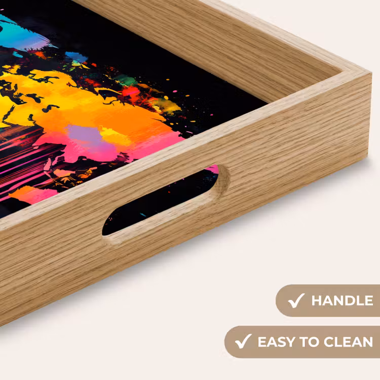 Tray - World map - Paint - Colorful - Graffiti - World — 9