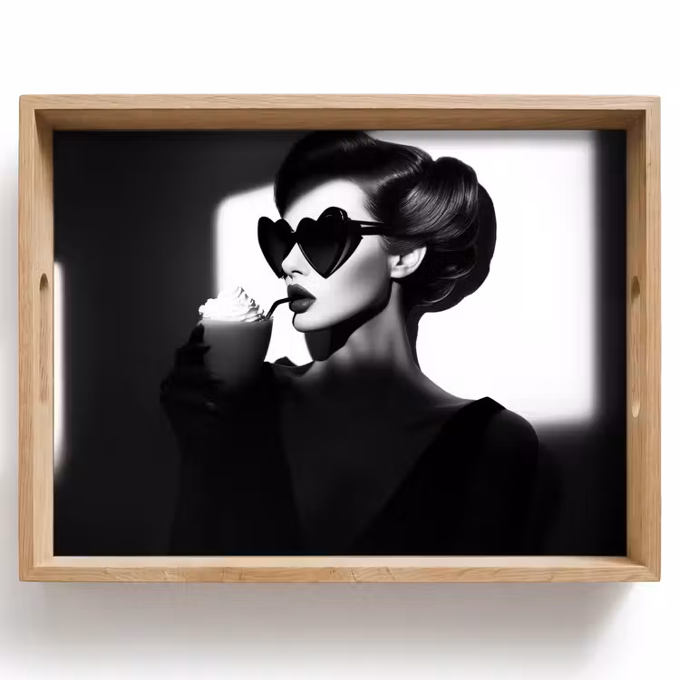Tray - Woman - Black - Heart — 1