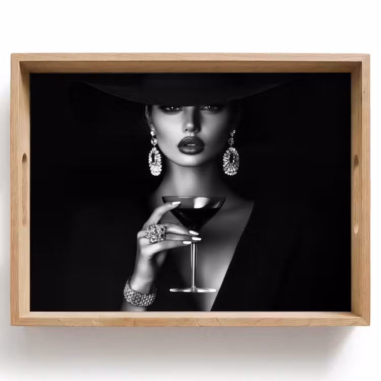 Tray - Woman - Cocktail - Chic — 1