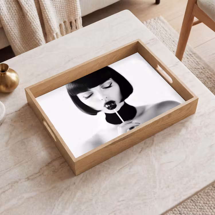 Tray - Woman - Lolly - Black - White — 2