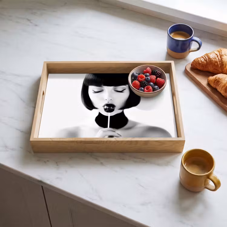 Tray - Woman - Lolly - Black - White — 3