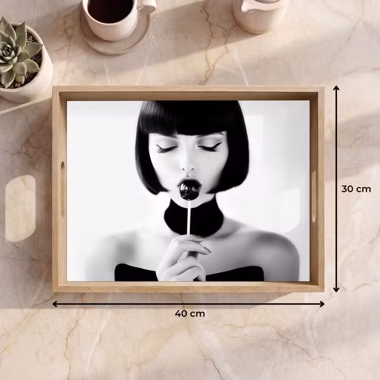 Tray - Woman - Lolly - Black - White — 8