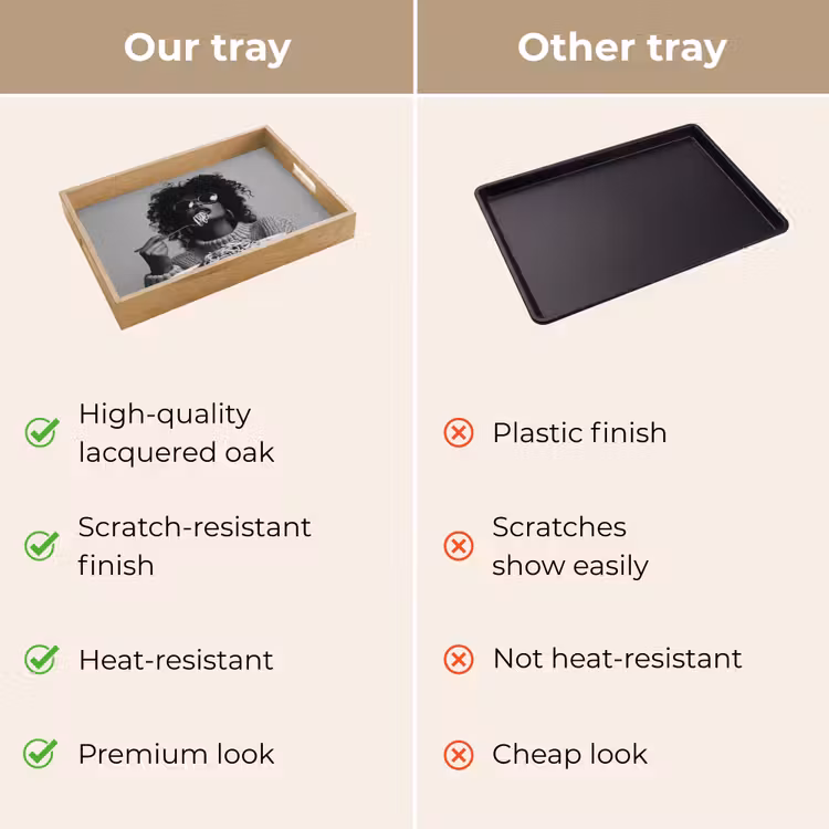 Tray - Woman - Pasta - Black - White — 10