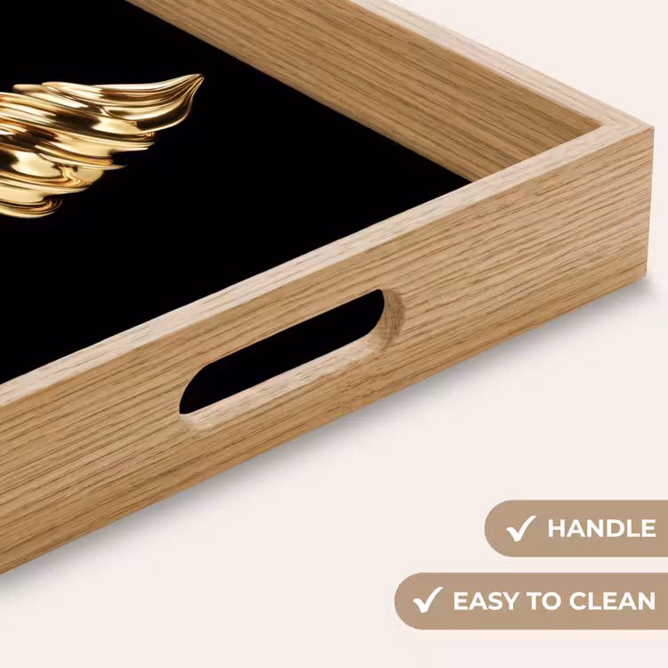 Tray - Ice cream - Gold - Black - Food — 9