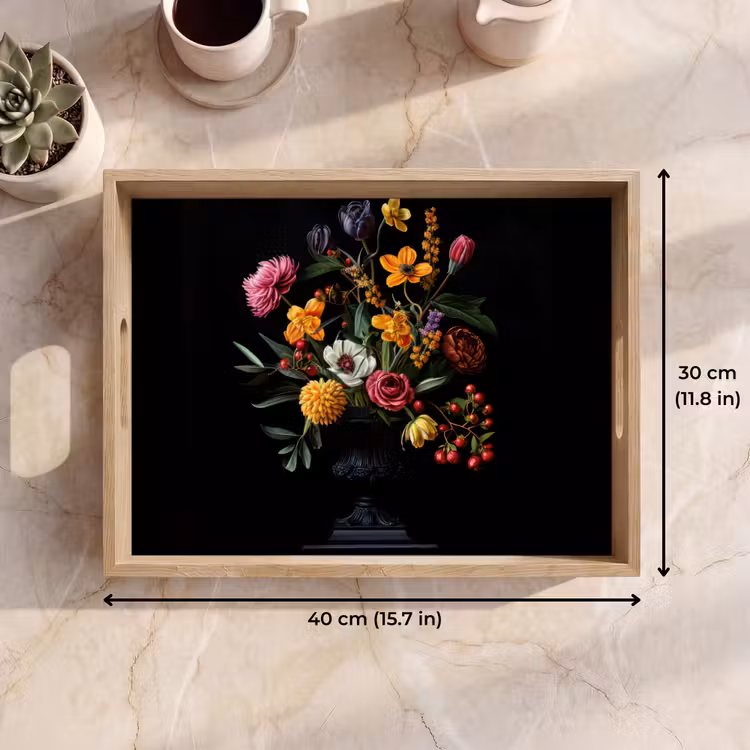 Tray - Ornamental - Bouquet - Leaves — 7