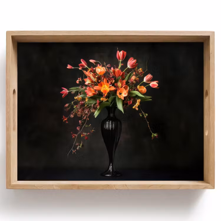 Tray - Ornate - Bouquet - Vase — 1