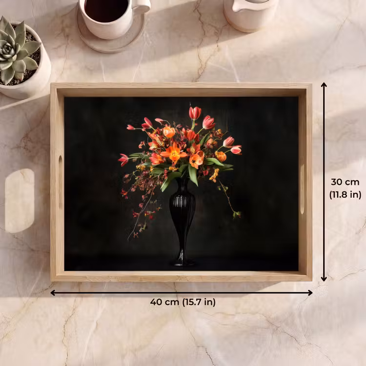 Tray - Ornate - Bouquet - Vase — 7