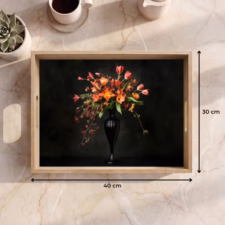 Tray - Ornate - Bouquet - Vase — 8