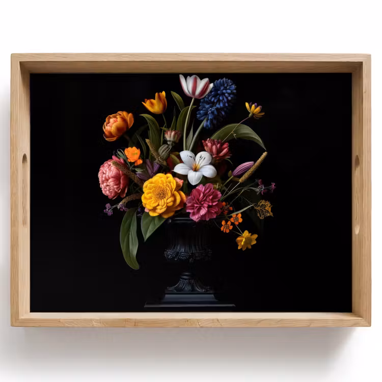 Tray - Spring - Flowers - Classic - Vase — 1