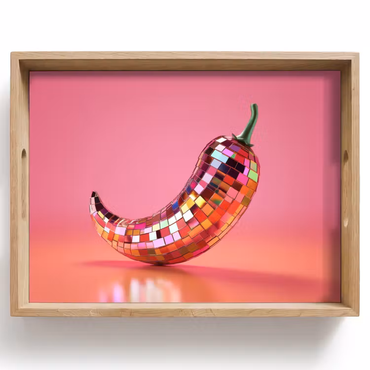 Tray - Pepper - Disco - Red - Glitter — 1