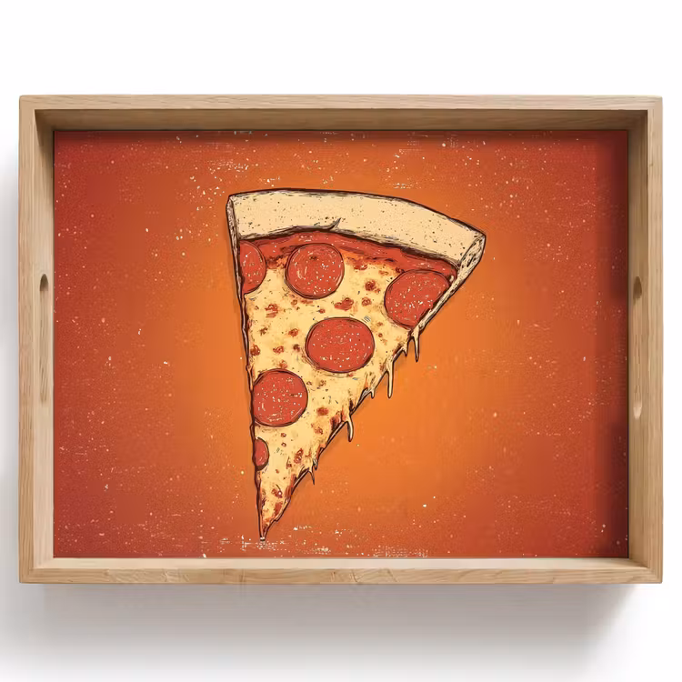 Tray - Pizza - Cheese - Red - Pepperoni — 1