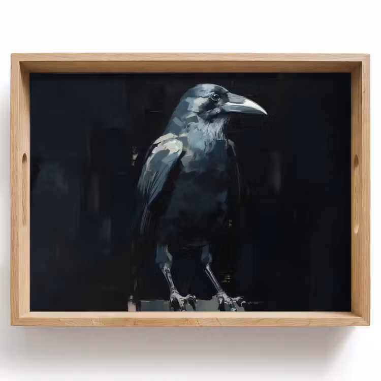 Tray - Raven - Birds - Black — 1