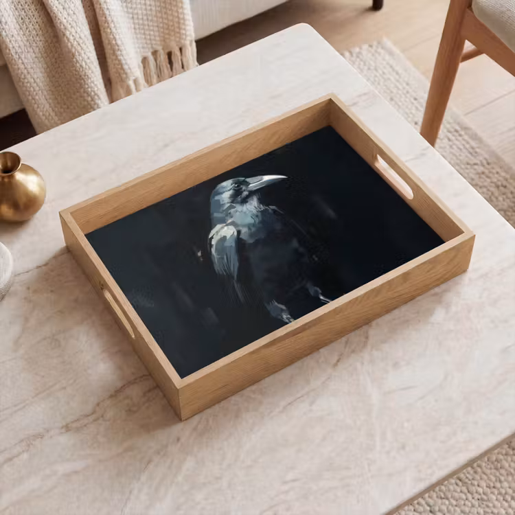 Tray - Raven - Birds - Black — 2