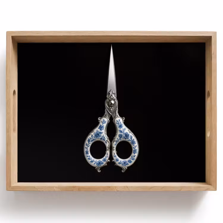 Tray - Scissors - Delft blue - Black — 1