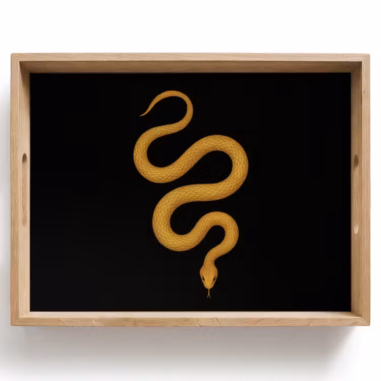 Tray - Snake - Minimalist - Gold — 1