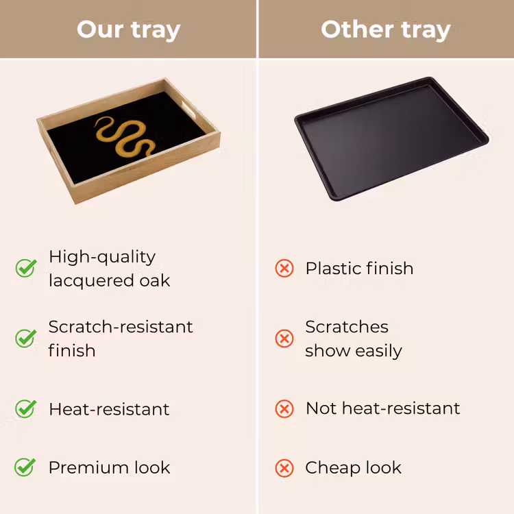 Tray - Snake - Minimalist - Gold — 10
