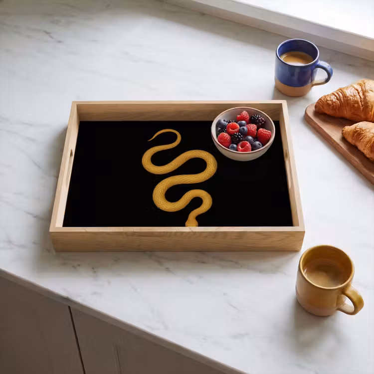 Tray - Snake - Minimalist - Gold — 3