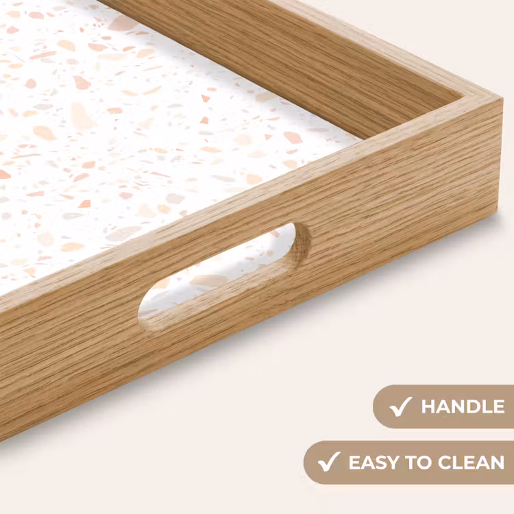 Tray - Terrazzo - Pattern - White - Peach — 9