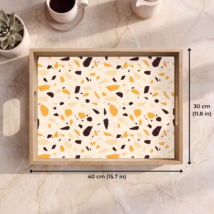 Tray - Terrazzo - Pattern - Yellow -. — 7