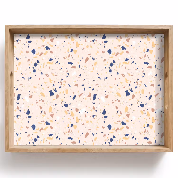 Tray - Terrazzo - Pattern - Colorful - Indigo — 1