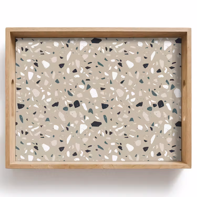 Tray - Terrazzo - Pattern - Green — 1