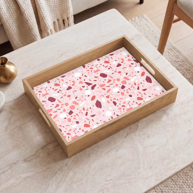 Tray - Terrazzo - Pattern - Pink — 2