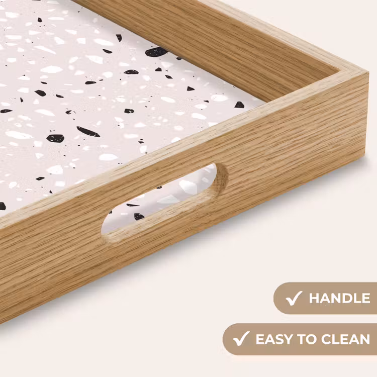 Tray - Terrazzo - Pattern - Soft - Black - White — 9