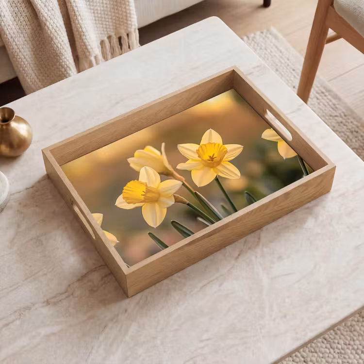 Tray - Flowers - Yellow - Blurred — 2