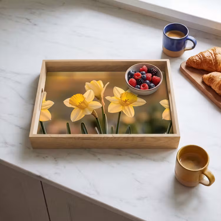Tray - Flowers - Yellow - Blurred — 3