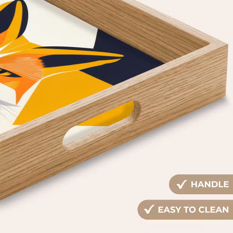 Tray - Fox - Orange - Abstract - Triangles — 9