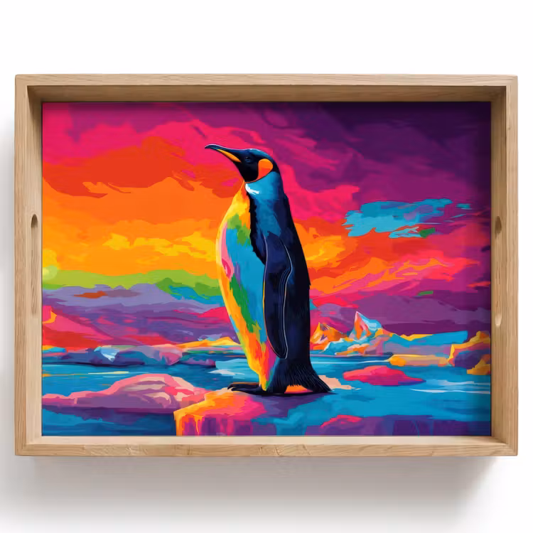 Tray - Ice floe - Penguin - Abstract - Sky — 1