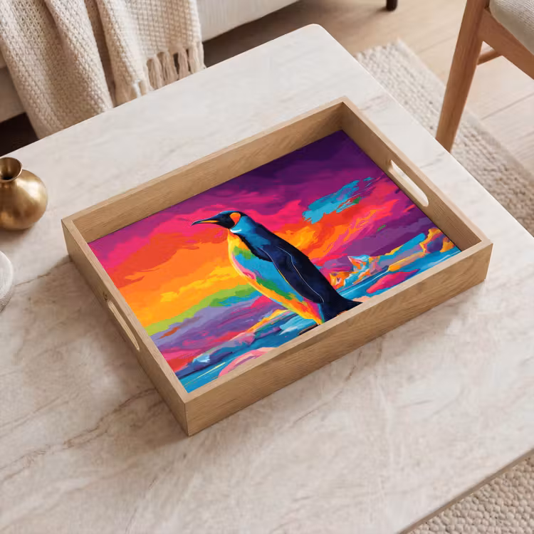 Tray - Ice floe - Penguin - Abstract - Sky — 2