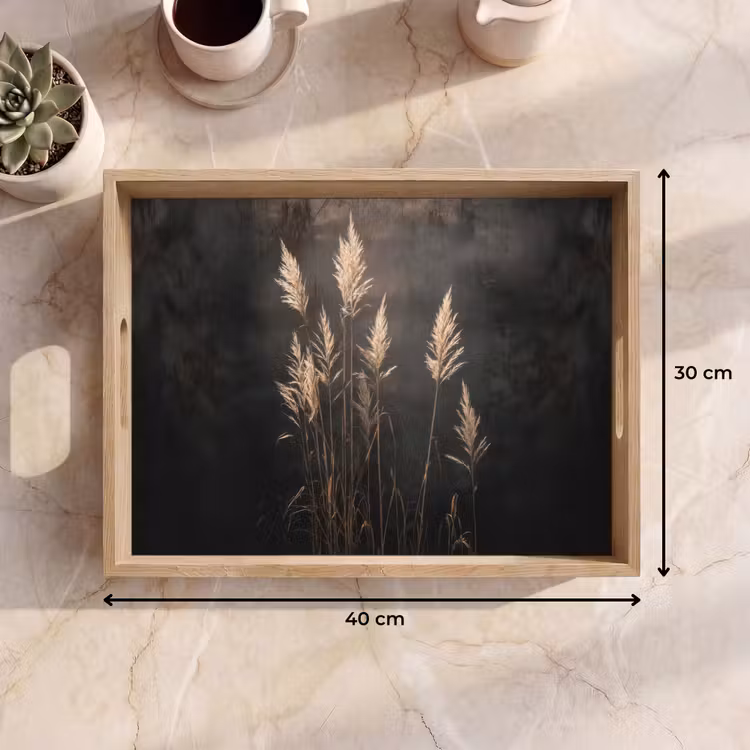 Tray - Ornamental grass - Plumes - Lighting - Black — 8
