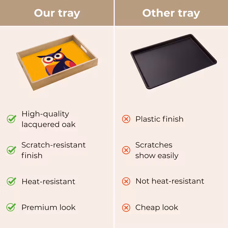 Tray - Owl - Graphic - Colorful - Eyes — 10